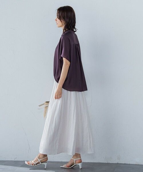 LAUTREAMONT / ロートレアモン ミニ・ひざ丈スカート | リンクルリッドエアリースカート≪洗濯機で洗える≫ | 詳細7