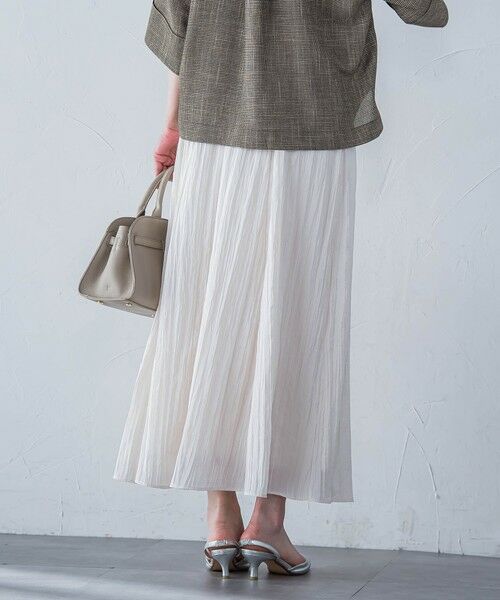 LAUTREAMONT / ロートレアモン ミニ・ひざ丈スカート | リンクルリッドエアリースカート≪洗濯機で洗える≫ | 詳細1