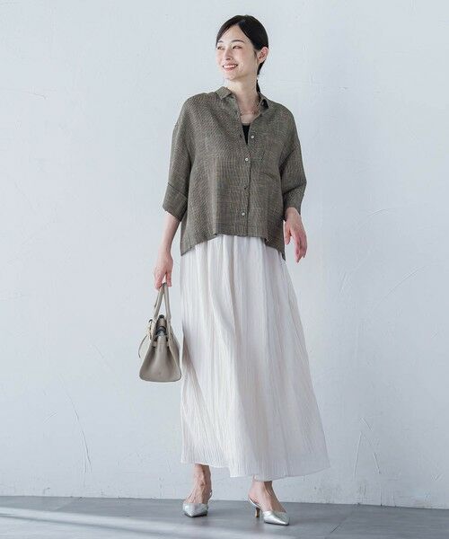 LAUTREAMONT / ロートレアモン ミニ・ひざ丈スカート | リンクルリッドエアリースカート≪洗濯機で洗える≫ | 詳細2