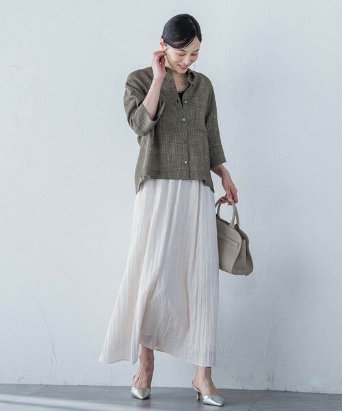 LAUTREAMONT / ロートレアモン ミニ・ひざ丈スカート | リンクルリッドエアリースカート≪洗濯機で洗える≫ | 詳細3