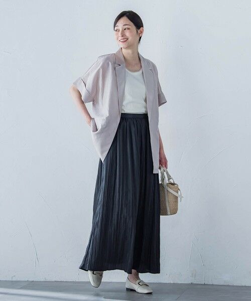 LAUTREAMONT / ロートレアモン ミニ・ひざ丈スカート | リンクルリッドエアリースカート≪洗濯機で洗える≫ | 詳細11