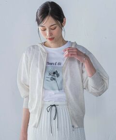 LAUTREAMONT / ロートレアモン ニット・セーター | 【一部店舗限定販売】シアーニットジップパーカー≪手洗い可能≫