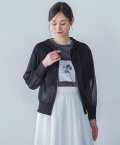 LAUTREAMONT / ロートレアモン ニット・セーター | 【一部店舗限定販売】シアーニットジップパーカー≪手洗い可能≫