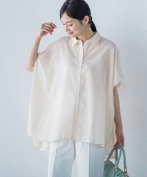 LAUTREAMONT / ロートレアモン シャツ・ブラウス | スパンボイルチュニックブラウス≪手洗い可能≫ | 詳細1