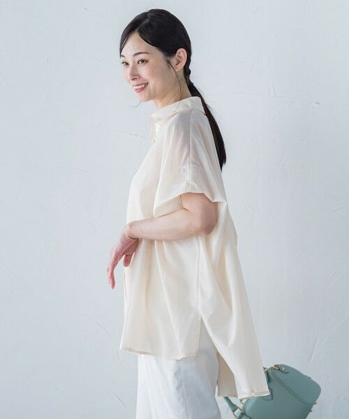 LAUTREAMONT / ロートレアモン シャツ・ブラウス | スパンボイルチュニックブラウス≪手洗い可能≫ | 詳細2