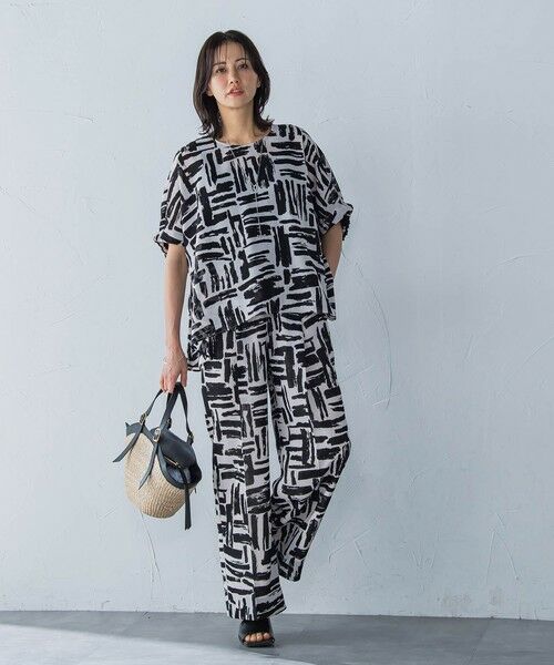 LAUTREAMONT / ロートレアモン シャツ・ブラウス | 麻調ボイルプリントブラウス≪洗濯機で洗える≫ | 詳細1