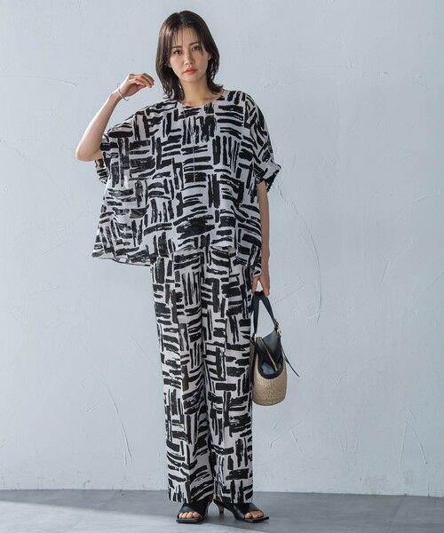 LAUTREAMONT / ロートレアモン シャツ・ブラウス | 麻調ボイルプリントブラウス≪洗濯機で洗える≫ | 詳細4