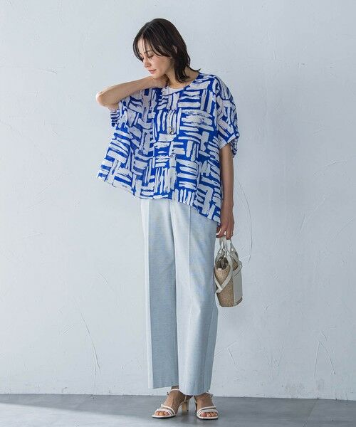 LAUTREAMONT / ロートレアモン シャツ・ブラウス | 麻調ボイルプリントブラウス≪洗濯機で洗える≫ | 詳細7