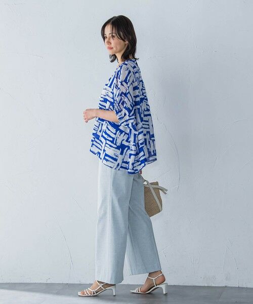 LAUTREAMONT / ロートレアモン シャツ・ブラウス | 麻調ボイルプリントブラウス≪洗濯機で洗える≫ | 詳細9