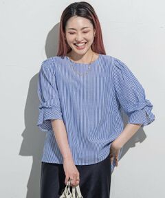 LAUTREAMONT / ロートレアモン シャツ・ブラウス | 【WEB限定】ラメストライプ袖タックブラウス ≪手洗い可能≫