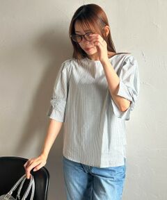 LAUTREAMONT / ロートレアモン シャツ・ブラウス | 【WEB限定】ラメストライプ袖タックブラウス ≪手洗い可能≫