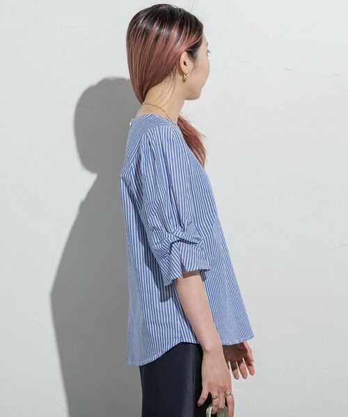 LAUTREAMONT / ロートレアモン シャツ・ブラウス | 【WEB限定】ラメストライプ袖タックブラウス ≪手洗い可能≫ | 詳細1