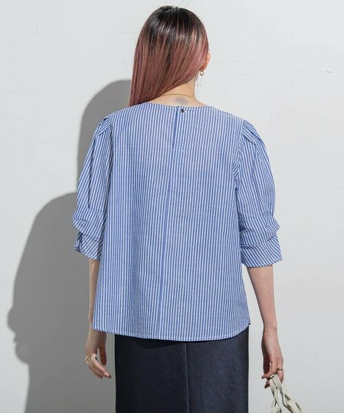 LAUTREAMONT / ロートレアモン シャツ・ブラウス | 【WEB限定】ラメストライプ袖タックブラウス ≪手洗い可能≫ | 詳細2