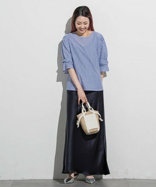 LAUTREAMONT / ロートレアモン シャツ・ブラウス | 【WEB限定】ラメストライプ袖タックブラウス ≪手洗い可能≫ | 詳細3