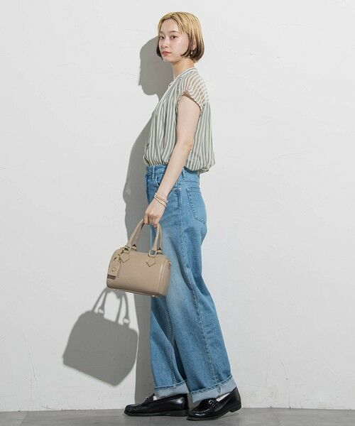 LAUTREAMONT / ロートレアモン シャツ・ブラウス | 【WEB限定】シアーストライプクルーネックブラウス≪手洗い可能≫ | 詳細4