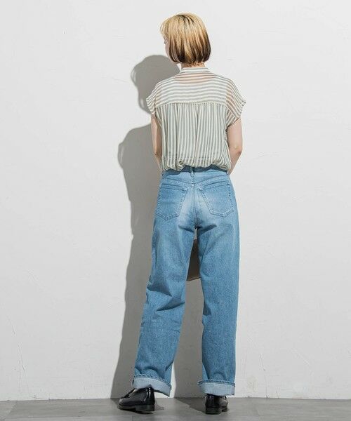 LAUTREAMONT / ロートレアモン シャツ・ブラウス | 【WEB限定】シアーストライプクルーネックブラウス≪手洗い可能≫ | 詳細5