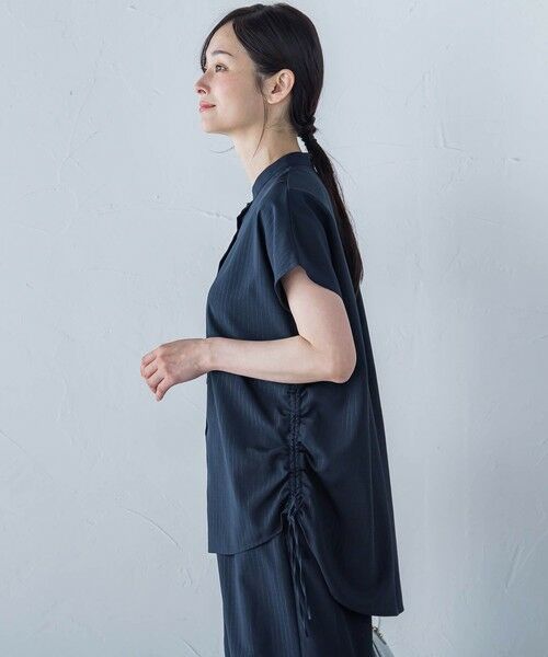 LAUTREAMONT / ロートレアモン シャツ・ブラウス | 【WEB限定】フィルムストライプギャザーブラウス ≪手洗い可能≫ | 詳細2