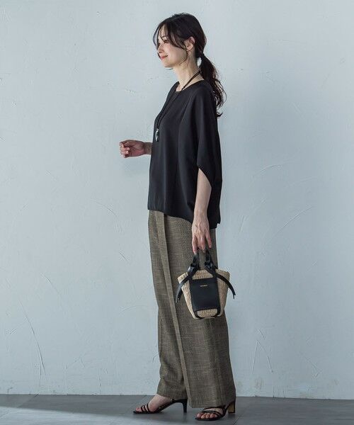 LAUTREAMONT / ロートレアモン シャツ・ブラウス | 【WEB限定】サテンフィールドレープブラウス≪セットアップ対応/洗濯機で洗える≫ | 詳細3