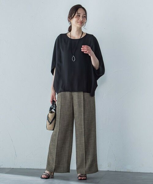 LAUTREAMONT / ロートレアモン シャツ・ブラウス | 【WEB限定】サテンフィールドレープブラウス≪セットアップ対応/洗濯機で洗える≫ | 詳細2