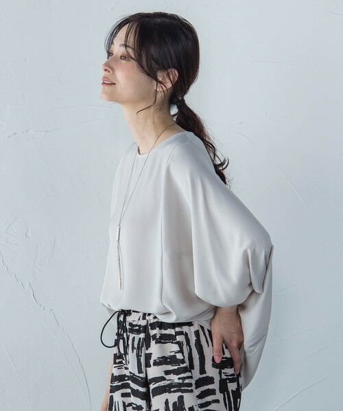 LAUTREAMONT / ロートレアモン シャツ・ブラウス | 【WEB限定】サテンフィールドレープブラウス≪セットアップ対応/洗濯機で洗える≫ | 詳細10