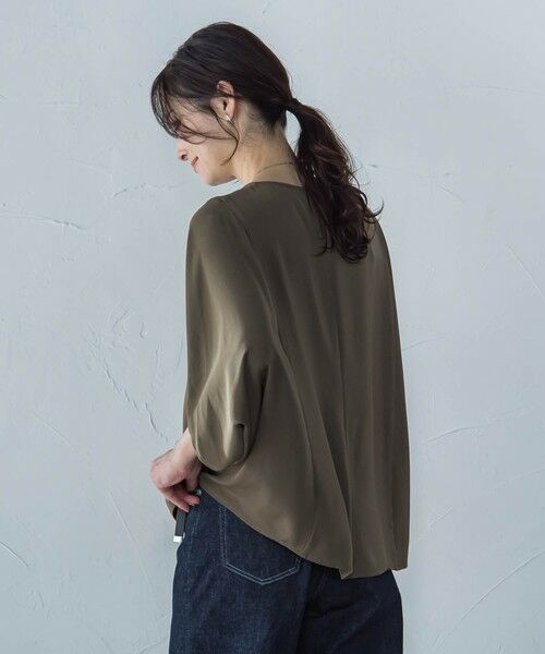 LAUTREAMONT / ロートレアモン シャツ・ブラウス | 【WEB限定】サテンフィールドレープブラウス≪セットアップ対応/洗濯機で洗える≫ | 詳細15