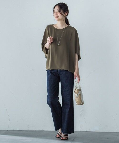 LAUTREAMONT / ロートレアモン シャツ・ブラウス | 【WEB限定】サテンフィールドレープブラウス≪セットアップ対応/洗濯機で洗える≫ | 詳細16