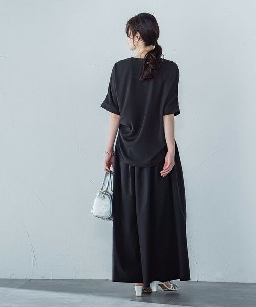 LAUTREAMONT / ロートレアモン シャツ・ブラウス | 【WEB限定】サテンフィールキーネックブラウス≪セットアップ対応/洗濯機で洗える≫ | 詳細5