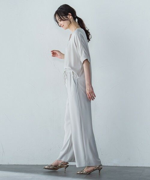 LAUTREAMONT / ロートレアモン シャツ・ブラウス | 【WEB限定】サテンフィールキーネックブラウス≪セットアップ対応/洗濯機で洗える≫ | 詳細19