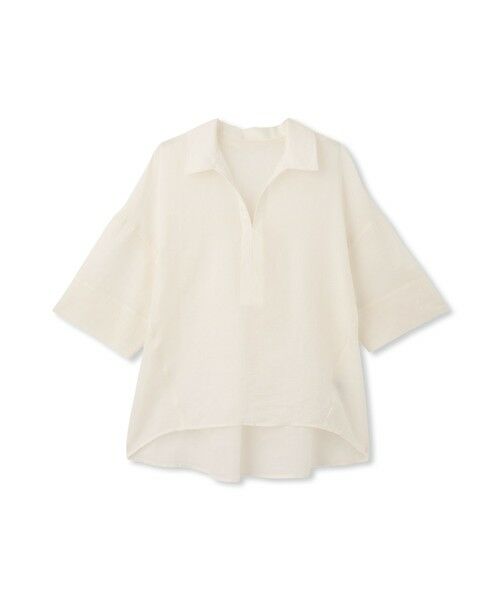 LAUTREAMONT / ロートレアモン シャツ・ブラウス | シアーリネンVネックブラウス≪手洗い可能≫ | 詳細5