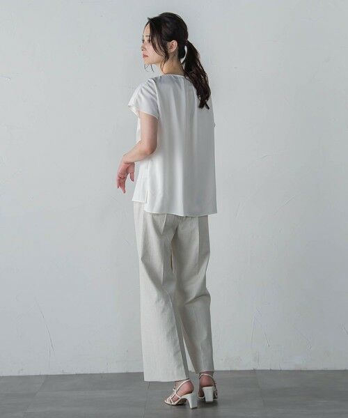 LAUTREAMONT / ロートレアモン シャツ・ブラウス | ドレープネックサテンブラウス≪手洗い可能≫ | 詳細3