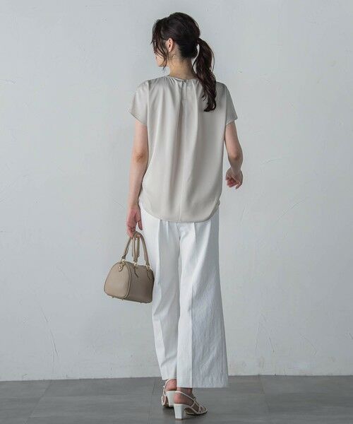 LAUTREAMONT / ロートレアモン シャツ・ブラウス | ドレープネックサテンブラウス≪手洗い可能≫ | 詳細12