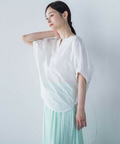 LAUTREAMONT / ロートレアモン シャツ・ブラウス | 【晴れ軽】撥水UVキーネックブラウス≪UV/接触冷感/撥水性/洗濯機で洗える≫