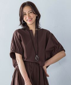 LAUTREAMONT / ロートレアモン シャツ・ブラウス | 【晴れ軽】撥水UVキーネックブラウス≪UV/接触冷感/撥水性/洗濯機で洗える≫