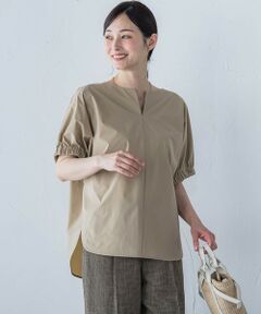 LAUTREAMONT / ロートレアモン シャツ・ブラウス | 【晴れ軽】撥水UVキーネックブラウス≪UV/接触冷感/撥水性/洗濯機で洗える≫