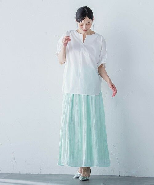 LAUTREAMONT / ロートレアモン シャツ・ブラウス | 【晴れ軽】撥水UVキーネックブラウス≪UV/接触冷感/撥水性/洗濯機で洗える≫ | 詳細2