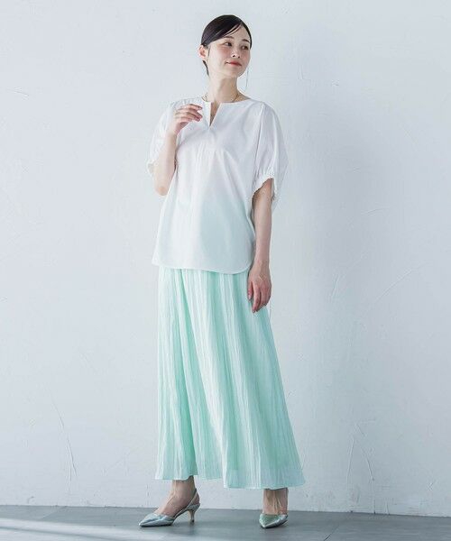 LAUTREAMONT / ロートレアモン シャツ・ブラウス | 【晴れ軽】撥水UVキーネックブラウス≪UV/接触冷感/撥水性/洗濯機で洗える≫ | 詳細3