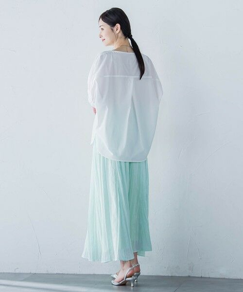 LAUTREAMONT / ロートレアモン シャツ・ブラウス | 【晴れ軽】撥水UVキーネックブラウス≪UV/接触冷感/撥水性/洗濯機で洗える≫ | 詳細4