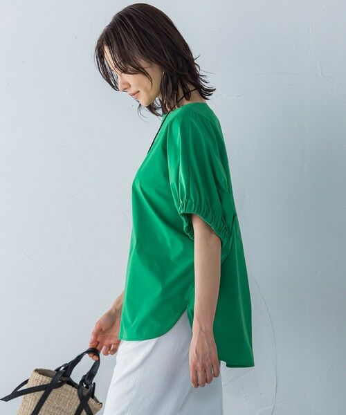 LAUTREAMONT / ロートレアモン シャツ・ブラウス | 【晴れ軽】撥水UVキーネックブラウス≪UV/接触冷感/撥水性/洗濯機で洗える≫ | 詳細13