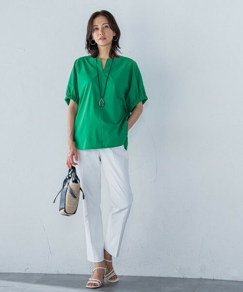 LAUTREAMONT / ロートレアモン シャツ・ブラウス | 【晴れ軽】撥水UVキーネックブラウス≪UV/接触冷感/撥水性/洗濯機で洗える≫ | 詳細14