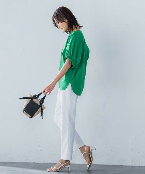 LAUTREAMONT / ロートレアモン シャツ・ブラウス | 【晴れ軽】撥水UVキーネックブラウス≪UV/接触冷感/撥水性/洗濯機で洗える≫ | 詳細15