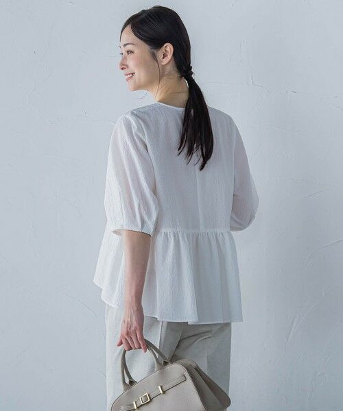 LAUTREAMONT / ロートレアモン シャツ・ブラウス | サッカーペプラムブラウス≪手洗い可能≫ | 詳細1