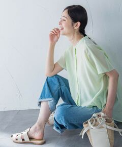 LAUTREAMONT / ロートレアモン シャツ・ブラウス | シアードロストフレンチスリーブシャツ≪洗濯機で洗える≫