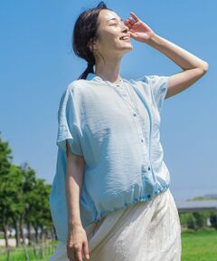 LAUTREAMONT / ロートレアモン シャツ・ブラウス | シアードロストフレンチスリーブシャツ≪洗濯機で洗える≫