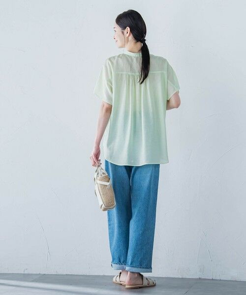 LAUTREAMONT / ロートレアモン シャツ・ブラウス | シアードロストフレンチスリーブシャツ≪洗濯機で洗える≫ | 詳細14