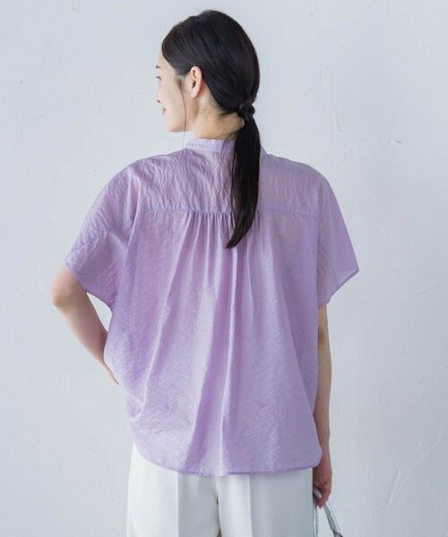 LAUTREAMONT / ロートレアモン シャツ・ブラウス | シアードロストフレンチスリーブシャツ≪洗濯機で洗える≫ | 詳細27