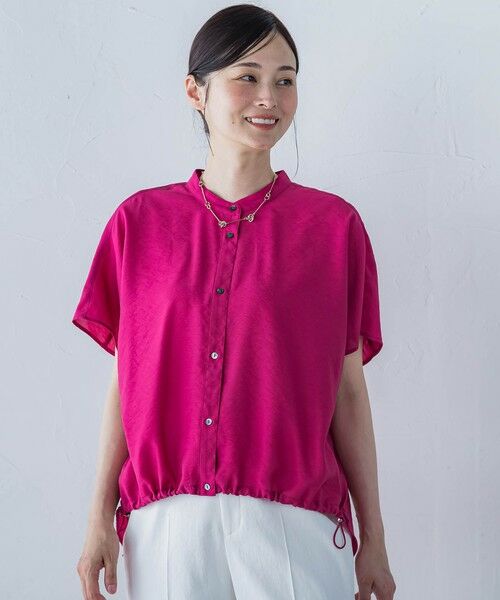 LAUTREAMONT/ロートレアモン シアードロストフレンチスリーブシャツ≪洗濯機で洗える≫ ピンク系その他 9号 LAUTREAMONT/ロートレアモン シアードロストフレンチスリーブシャツ≪洗濯機で洗える≫ ピンク系その他 9号