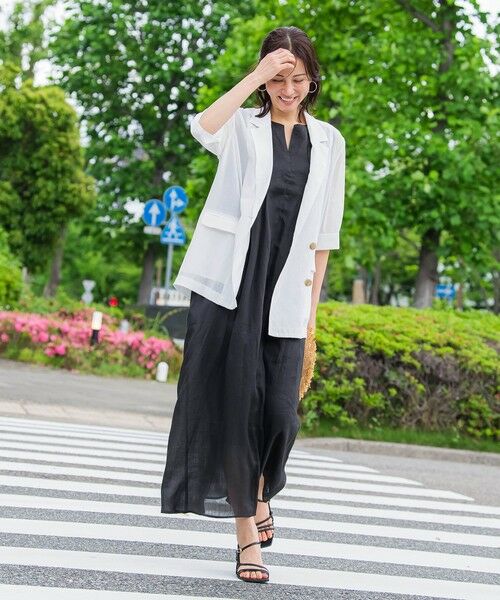 LAUTREAMONT / ロートレアモン ロング・マキシ丈ワンピース | 【WEB限定】ラミーノースリーブワンピース≪洗濯機で洗える≫ | 詳細1