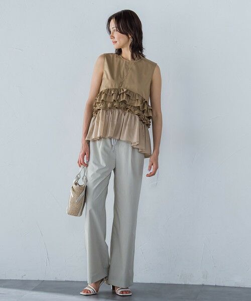 LAUTREAMONT / ロートレアモン その他パンツ | サテンコードワイドパンツ≪セットアップ対応/洗濯機で洗える≫ | 詳細3