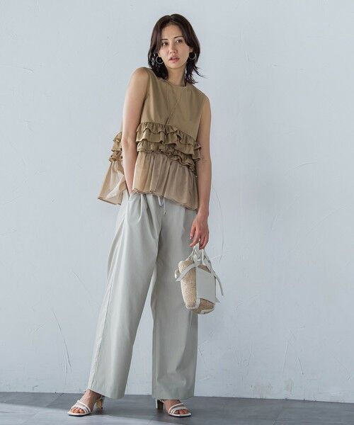 LAUTREAMONT / ロートレアモン その他パンツ | サテンコードワイドパンツ≪セットアップ対応/洗濯機で洗える≫ | 詳細4