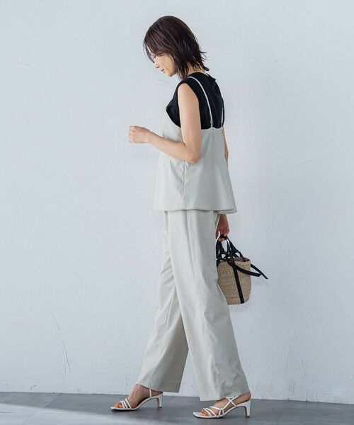 LAUTREAMONT / ロートレアモン その他パンツ | サテンコードワイドパンツ≪セットアップ対応/洗濯機で洗える≫ | 詳細1